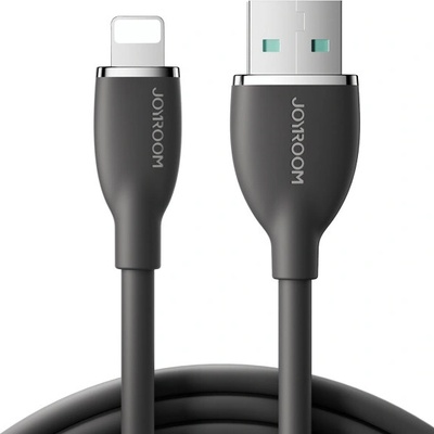 Joyroom SA29-AL3 silikónový nabíjací a dátový, USB-A/Lightning na iPhone/iPad/iPod/AirPods, 1,2m, černý