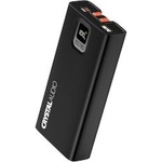 Crystal Audio Powerbank 20000 mAh 4 Ports Black with LCD display & cable