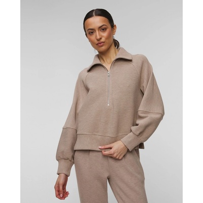 Varley Milano Half Zip Sweat hnedá