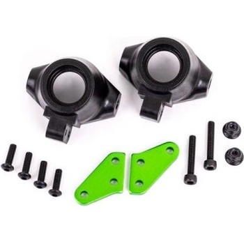 Traxxas предна главина алуминиева зелено анодизирана (лява и дясна)