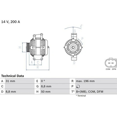 Alternátor BOSCH 0 986 047 490