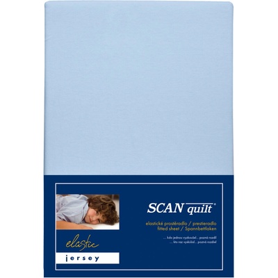 SCANquilt prostěradlo Jersey Elastic Lycra světle modré 70x140