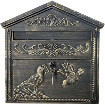 Pepita Поцинкована стоманена селска пощенска кутия - тъмно кафяво (YG17)