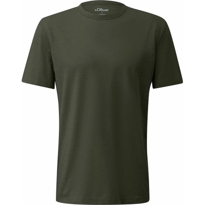 s.Oliver pánské volnočasové triko RL BIG SIZE T-SHIRT Tmavě zelená