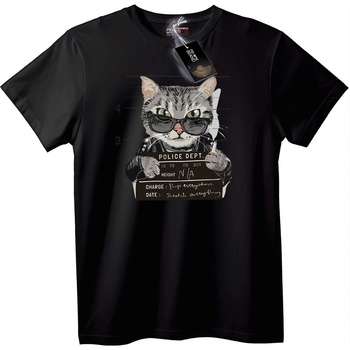 NOONEBRAND Тениска Котешки мугшот - XS, White