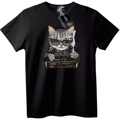 NOONEBRAND Тениска Котешки мугшот - XS, White