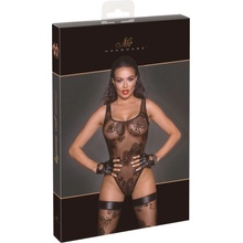 Noir Handmade F242 Tulle Body with Patterned Flock Embroidery