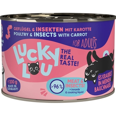 Lucky Lou Lifestage Adult drůbež a hmyz 24 x 200 g