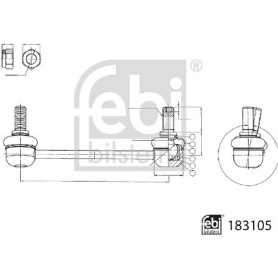 Tyč nebo vzpěra stabilizátoru FEBI BILSTEIN 183105