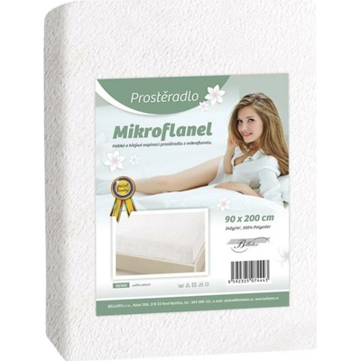 Brotex Prostěradlo mikroflanel bílé 90x200