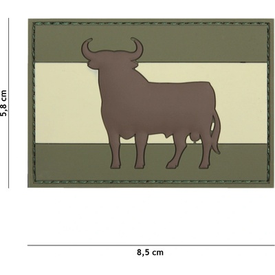 Gumová nášivka 101 Inc vlajka Spanish Bull - multicam