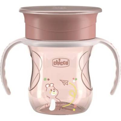 Chicco Hrnček na učenie sa piť ružový 200 ml