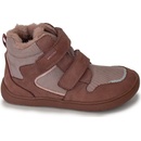 Protetika dívčí zimní barefoot boty DAXI OLD PINK starorůžová