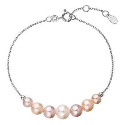 Pavona stříbrný náramek 7 říčních perel na řetízku 23024.3 multi