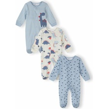Dojčenský overal 3pack Minoti BABYPACK modrý
