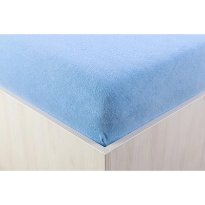 Teptex froté prostěradlo středně modré 60x120