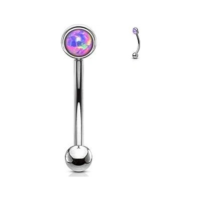 Šperky4U piercing do obočí fialový opál OB0003A-1208