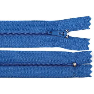 Pro Háčkování Spirálový zip pinlock No 3 délka 20 cm safírově modrý