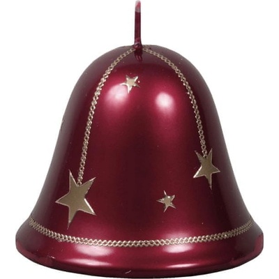 Ceramicus CHRISTMAS STARS ZVONEK vánoční metalická d8,5x8cm červená