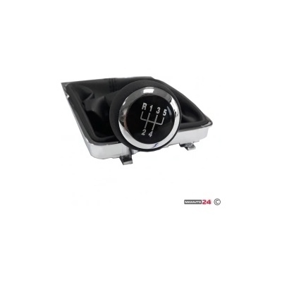 Paolo Топка за скоростен лост с маншон съвместима с VW Passat B6 06-12 с 5 скорости - черен конец