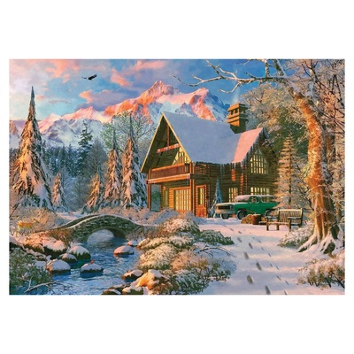 Диамантен Гоблен "Зимна Приказка" - 40 x 50 см, Кръгли мъниста