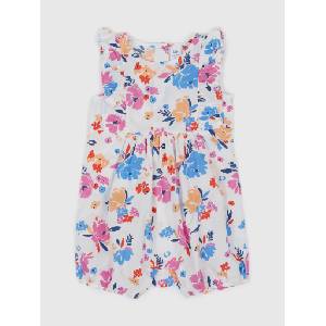 GAP Baby памучен гащеризон на цветя GAP GAP | Byal | Момичешки | 56-62