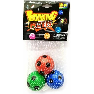 Hop guľa futbalová 3ks 6 cm