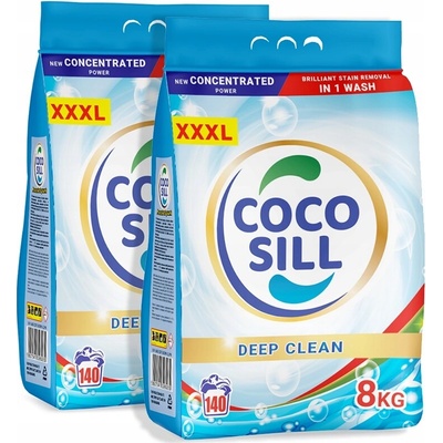 CocoSill univerzální prací prášek na barevné a bílé prádlo 2 x 8 kg