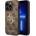 GUESS Предпазен калъф Guess PU 4G Metal Logo за iPhone 15 pro, кафяв