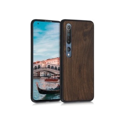 Pouzdro Kwmobile Dřevěné Xiaomi Mi 10 / Mi 10 Pro tmavě hnědé