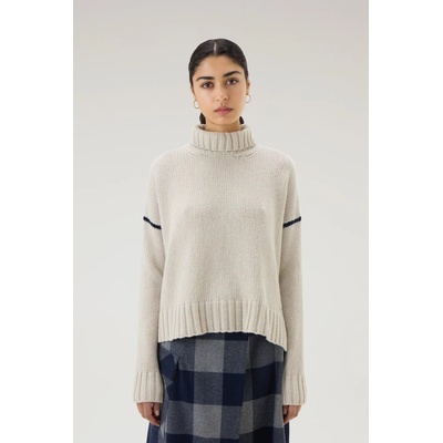 Woolrich WOOL CABLE' TURTLENECK biela