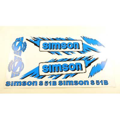Nálepka SIMSON modrá sada