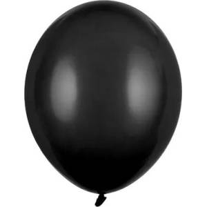 Party Deco Черен пастелен латексов балон - 12 см (sb5p-010)