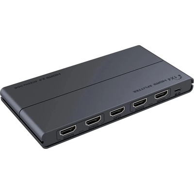 PREMIUMCORD HDMI 2.0 splitter 1-4 porty, 4K x 2K/60Hz, FULL HD, 3D, podpora HDR khsplit4h
