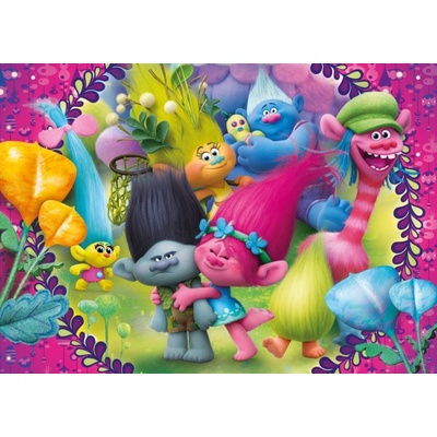 Clementoni Supercolor Trolls: A frown is a smile upside down! 60 dílků