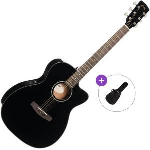 Cort L60CE Basic SET Black Gloss Електро-акустична китара Джъмбо