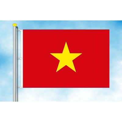 LIBEA, s.r.o. Vlajka Vietnamu Rozměr: 30×45 cm, Uchycení: Karabiny na stožár