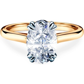 SAVICKI Годежен пръстен Savicki: двуцветно злато, лабораторен диамант