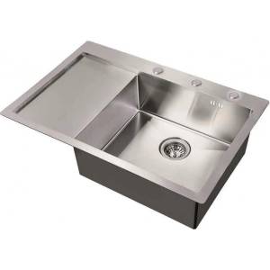 Inter Ceramic Кухненска мивка ICK 7951C, Inter Ceramic, алпака, едно корито, 78x51см (7951C) Мивка за вграждане