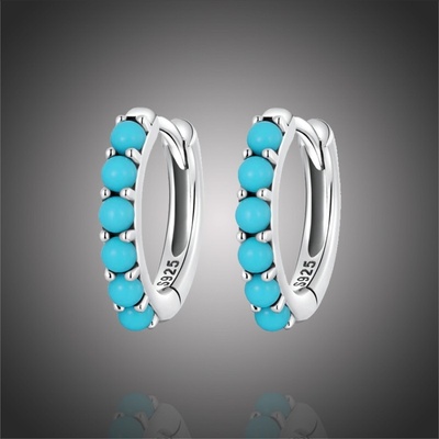 Grace Silver Jewellery stříbrné s tyrkysovým magnezitem Jeanni E-BSE602 tyrkysová