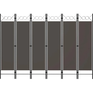 vidaXL Параван за стая, 6 панела, антрацит, 240x180 cм (320713)