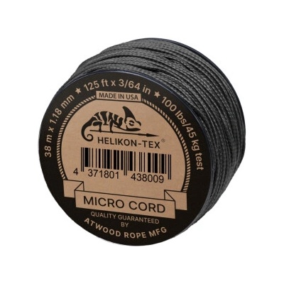 HELIKON-TEX MICRO cord 38m čierny, Helikon-Tex, Varianta čierna, Veľkosť UNI