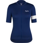 Rapha Дамска фланелка с къс ръкав за колоездене Rapha Women's Core Jersey Cycling jersey - Blue / White Stripe - размер XXS (156-2650-0712)
