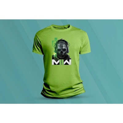 Sandratex dětské bavlněné tričko Modern Warfare 2. lime