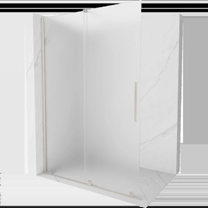 Mexen Velar плъзгаща се душ кабина Walk-in 150 x 200 см, замръзено стъкло 8 мм, четкан никел - 871-150-000-33-97 (871-150-000-33-97)