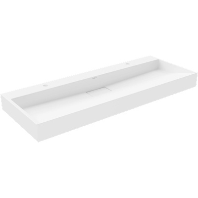 Mexen Ava мивка за плот от конгломерат 2/O 120 x 46 cm, бяла - 23011202 (23011202)