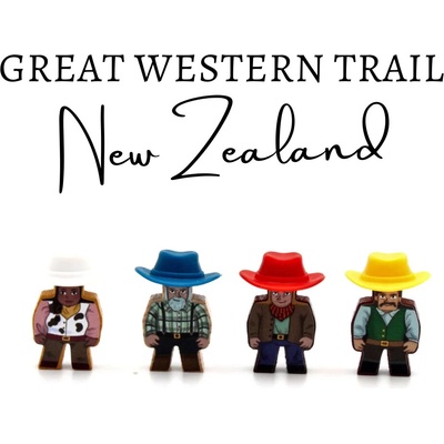 Meeple Stickers samolepky pro great western trail New Zealand