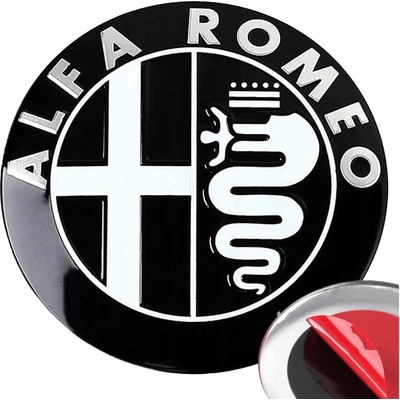 ČERNÝ ZNAK ALFA ROMEO 74mm MITO 147 156 159 | Zboží Auto