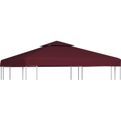 vidaXL 40874 Dvojitá střecha na altán 310 g/m² 3 x 3 m Červená