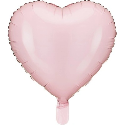 Party Deco Фолиев Балон Сърце, 45 см, Светло Розово